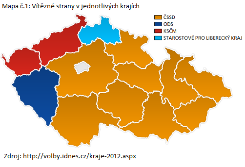 pro vítězství ČSSD se ziskem 25,4 % hlasů následovanou ODS (14,2 %), KSČM (13,3 %), TOP09 (9,2 %). Pod 5ti procentní hranicí se nacházely SPOZ (3,7 %), KDU-ČSL (3,6 %) a Strana Zelených (3,2 %).