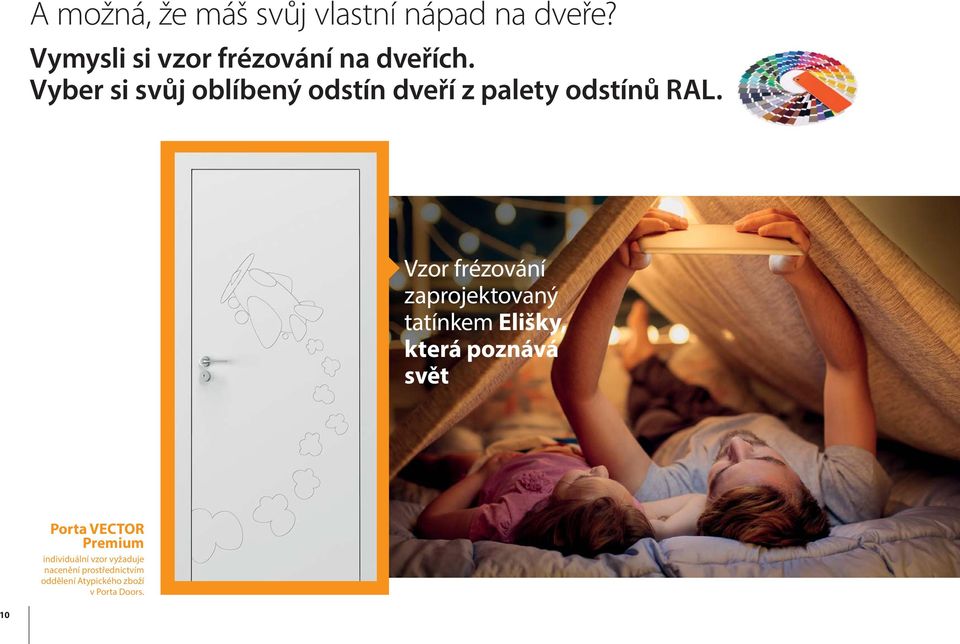 Vyber si svůj oblíbený odstín dveří z palety odstínů RAL.