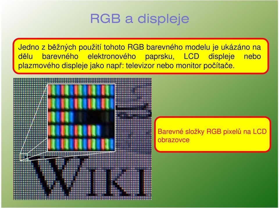 LCD displeje nebo plazmového displeje jako např: televizor