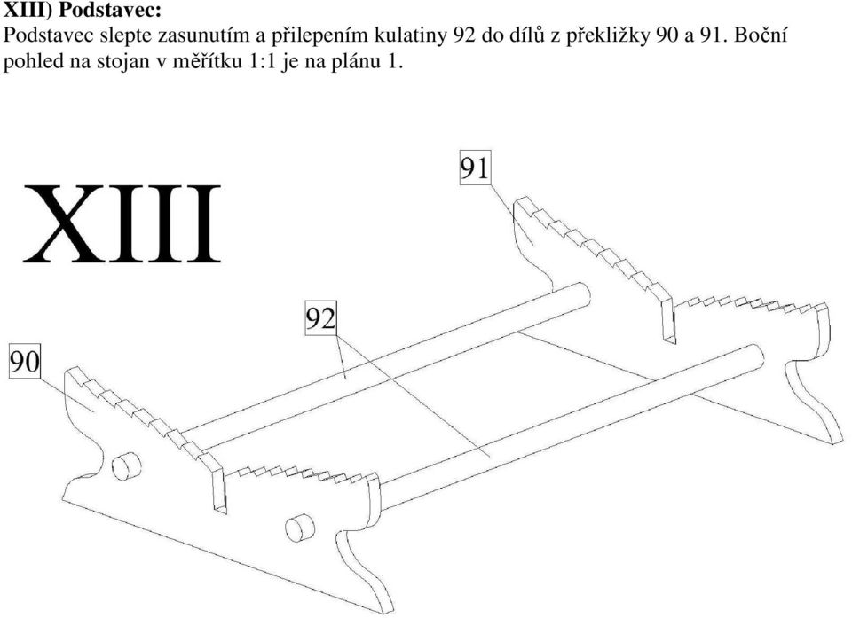 dílů z překližky 90 a 91.