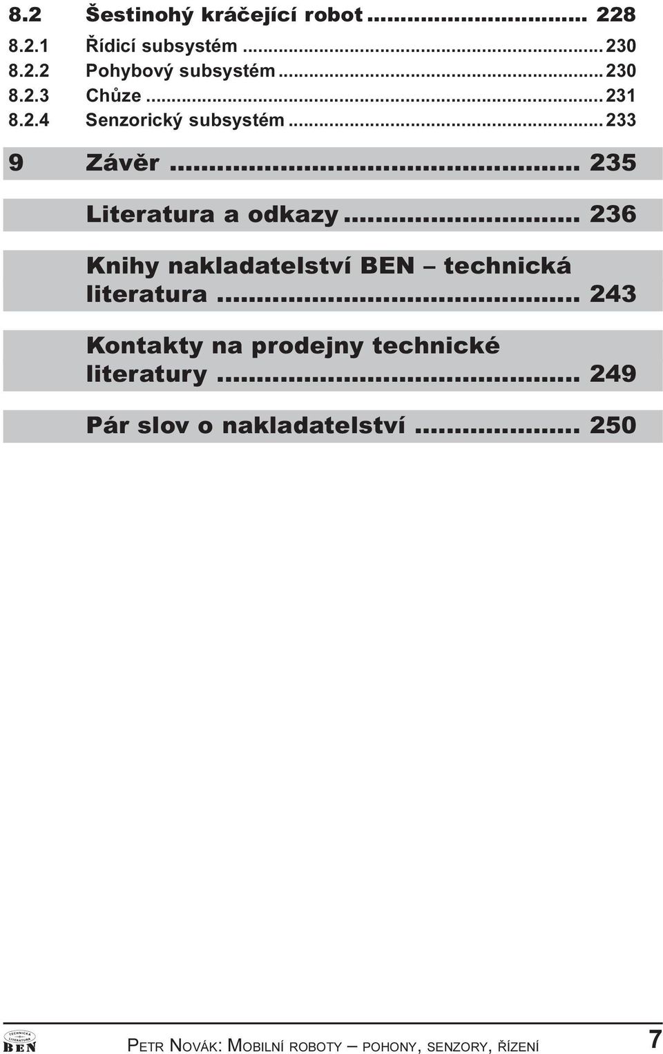 .. 236 Knihy nakladatelství BEN technická literatura.