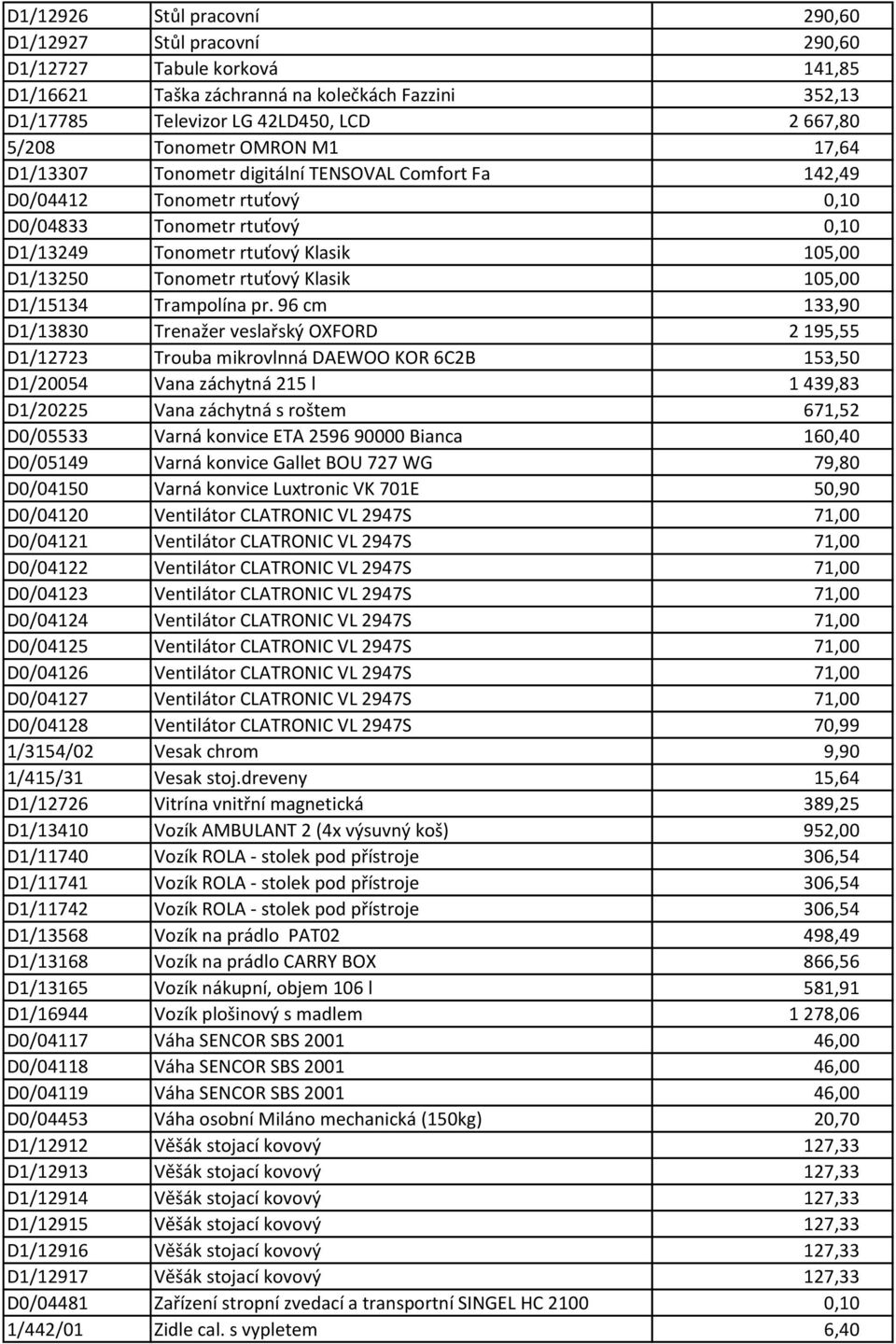 rtuťový Klasik 105,00 D1/15134 Trampolína pr.