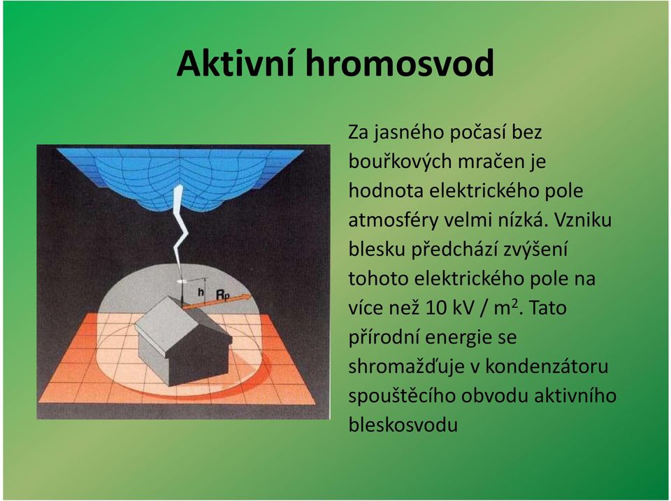 Vzniku blesku předchází zvýšení tohoto elektrického pole na více než