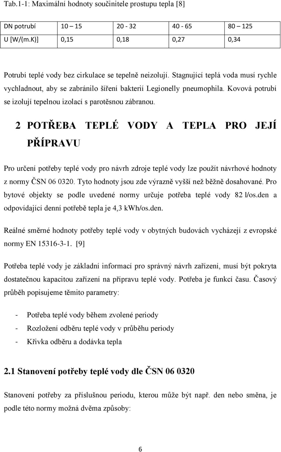 2 POTŘEBA TEPLÉ VODY A TEPLA PRO JEJÍ PŘÍPRAVU Pro určení potřeby teplé vody pro návrh zdroje teplé vody lze použít návrhové hodnoty z normy ČSN 06 0320.