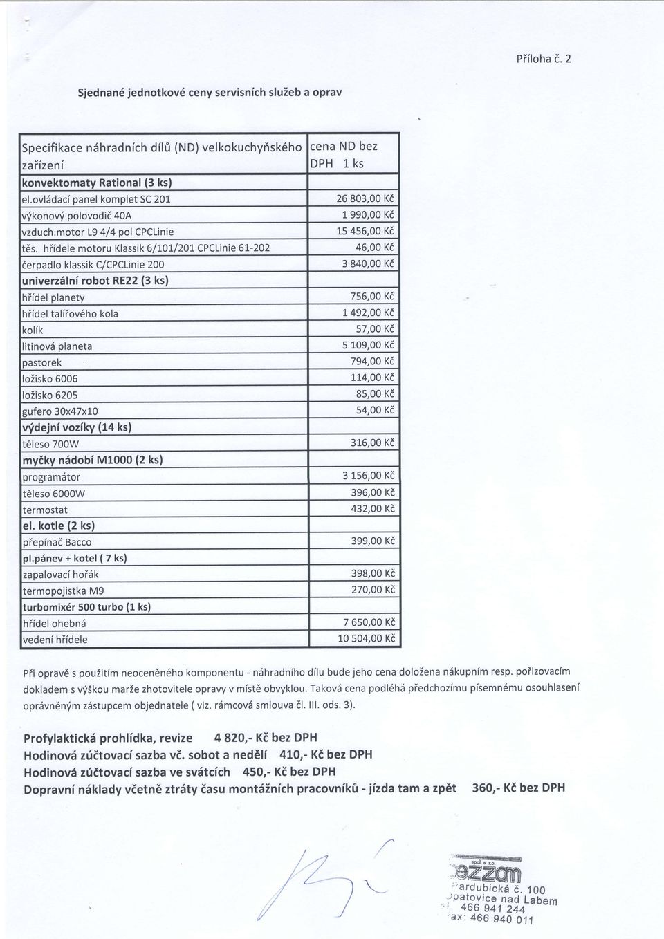 hiidele motoru Klassik 6/L0L/201CPCLinie 6t-202 46,00 Kd lerpadlo klassik C/CPCL nie 200 3840,00 Kd univerzslni robot RE22 (3 ks) riidel planety 756,00 Kd riidel taliiov6ho kola 1492,00 Kd <olfk