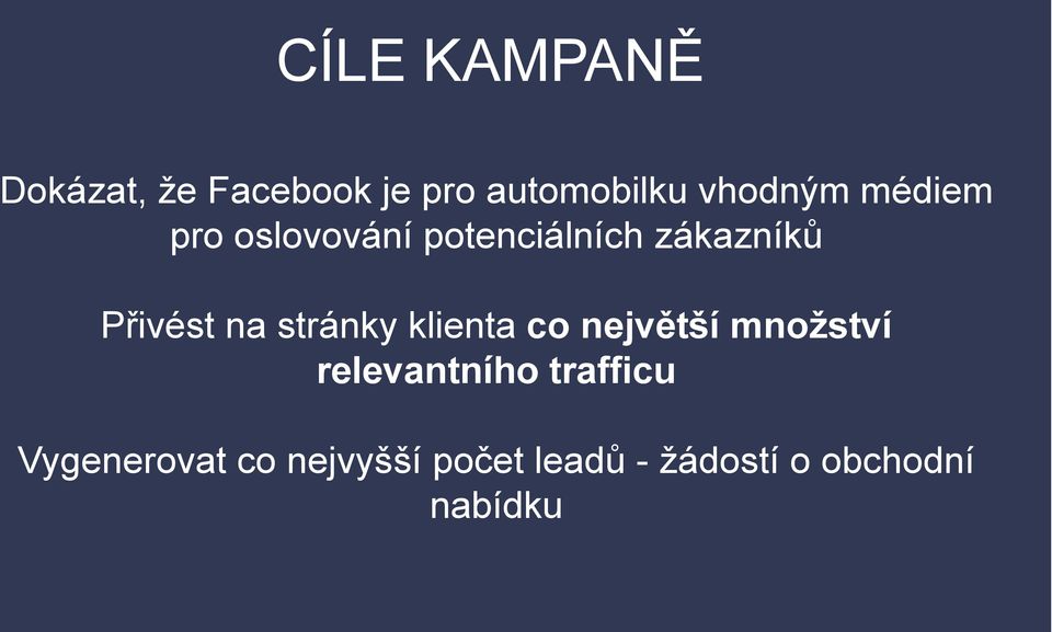 stránky klienta co největší množství relevantního trafficu