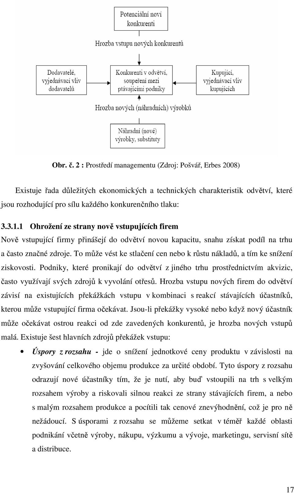 1 Ohrožení ze strany nově vstupujících firem Nově vstupující firmy přinášejí do odvětví novou kapacitu, snahu získat podíl na trhu a často značné zdroje.