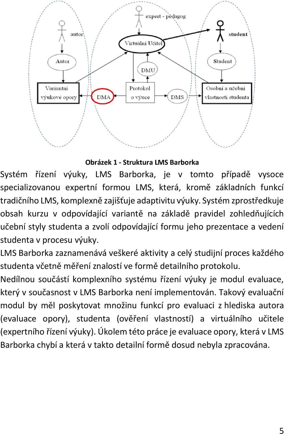 Systém zprostředkuje obsah kurzu v odpovídající variantě na základě pravidel zohledňujících učební styly studenta a zvolí odpovídající formu jeho prezentace a vedení studenta v procesu výuky.