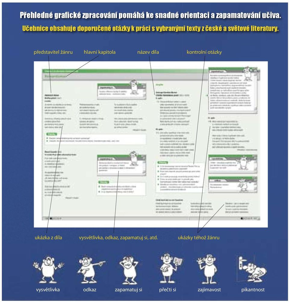 představitel žánru hlavní kapitola název díla kontrolní otázky ukázka z díla vysvětlivka,