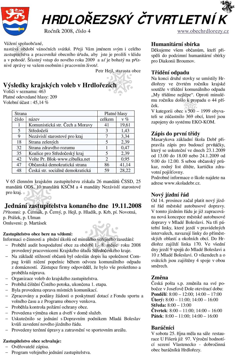 Šastný vstup do nového roku 2009 a a je bohatý na píznivé zprávy ve vašem osobním i pracovním život.