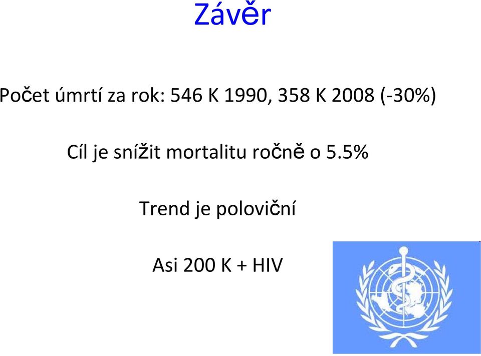 snížit mortalitu ročně o 5.