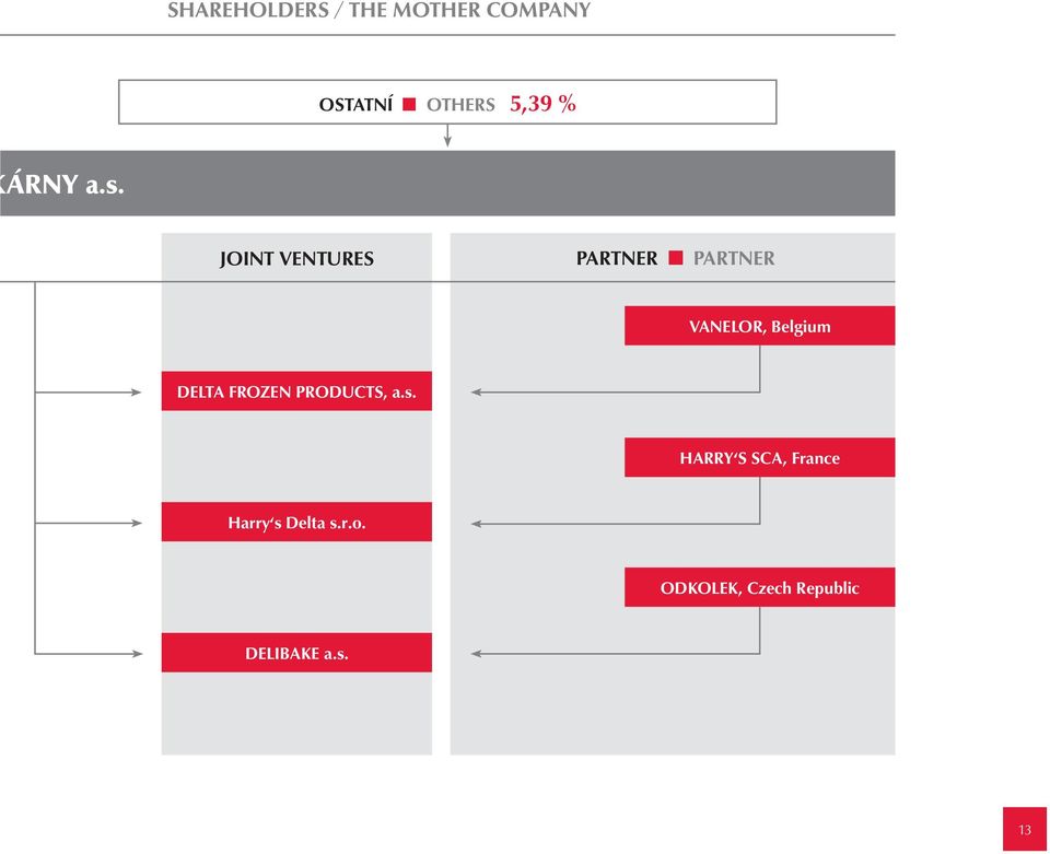 JOINT VENTURES PARTNER PARTNER VANELOR, Belgium DELTA