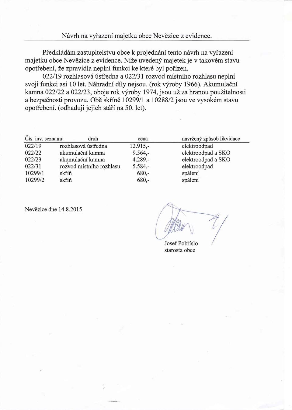 N6hradni dily nejsou. (rok qyiroby 1966). Akumuladnf kamna 022122 a022123, oboje rok vyroby I974,jsou uz zahranou pouzitelnosti abezpeenosti provozu.