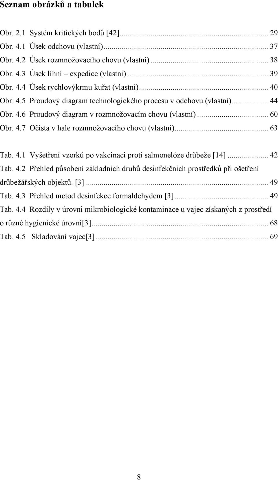 4.7 Očista v hale rozmnožovacího chovu (vlastní)... 63 Tab. 4.1 Vyšetření vzorků po vakcinaci proti salmonelóze drůbeže [14]... 42 Tab. 4.2 Přehled působení základních druhů desinfekčních prostředků při ošetření drůbežářských objektů.