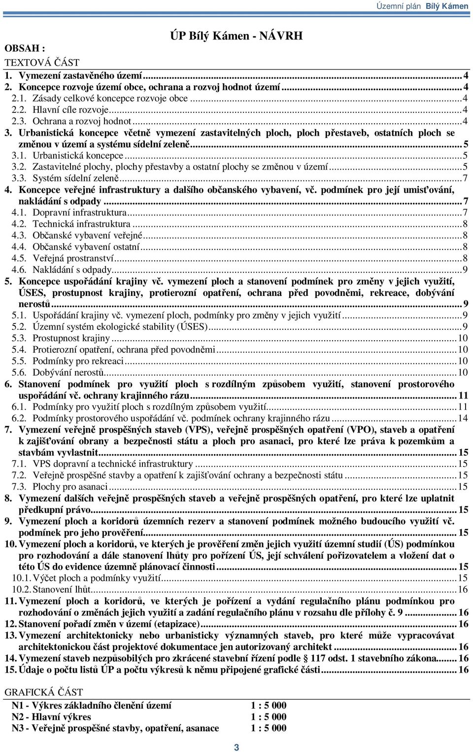 Urbanistická koncepce... 5 3.2. Zastavitelné plochy, plochy pestavby a ostatní plochy se zmnou v území... 5 3.3. Systém sídelní zelen... 7 4.