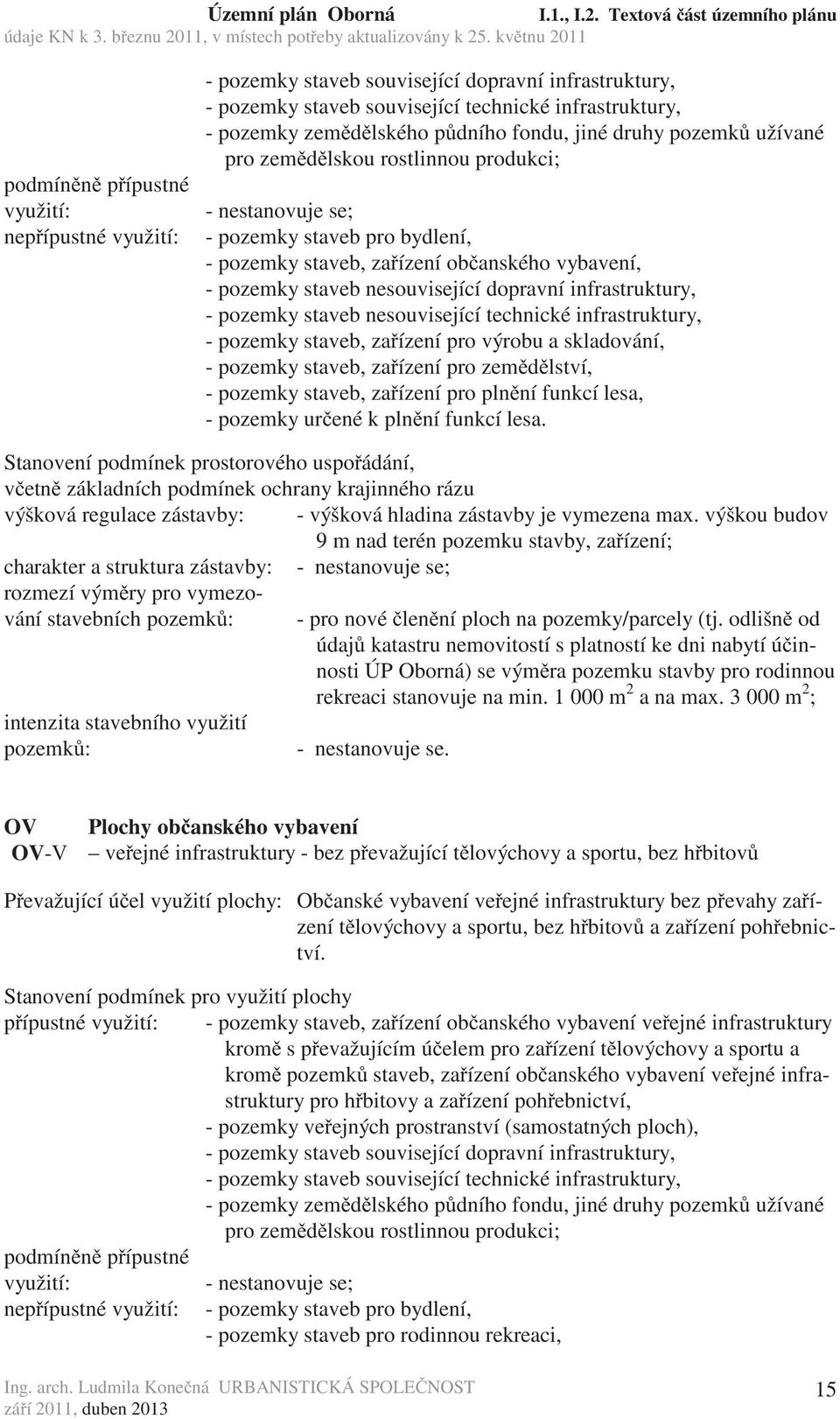 d lského p dního fondu, jiné druhy pozemk užívané pro zem d lskou rostlinnou produkci; - nestanovuje se; - pozemky staveb pro bydlení, - pozemky staveb, za ízení ob anského vybavení, - pozemky staveb