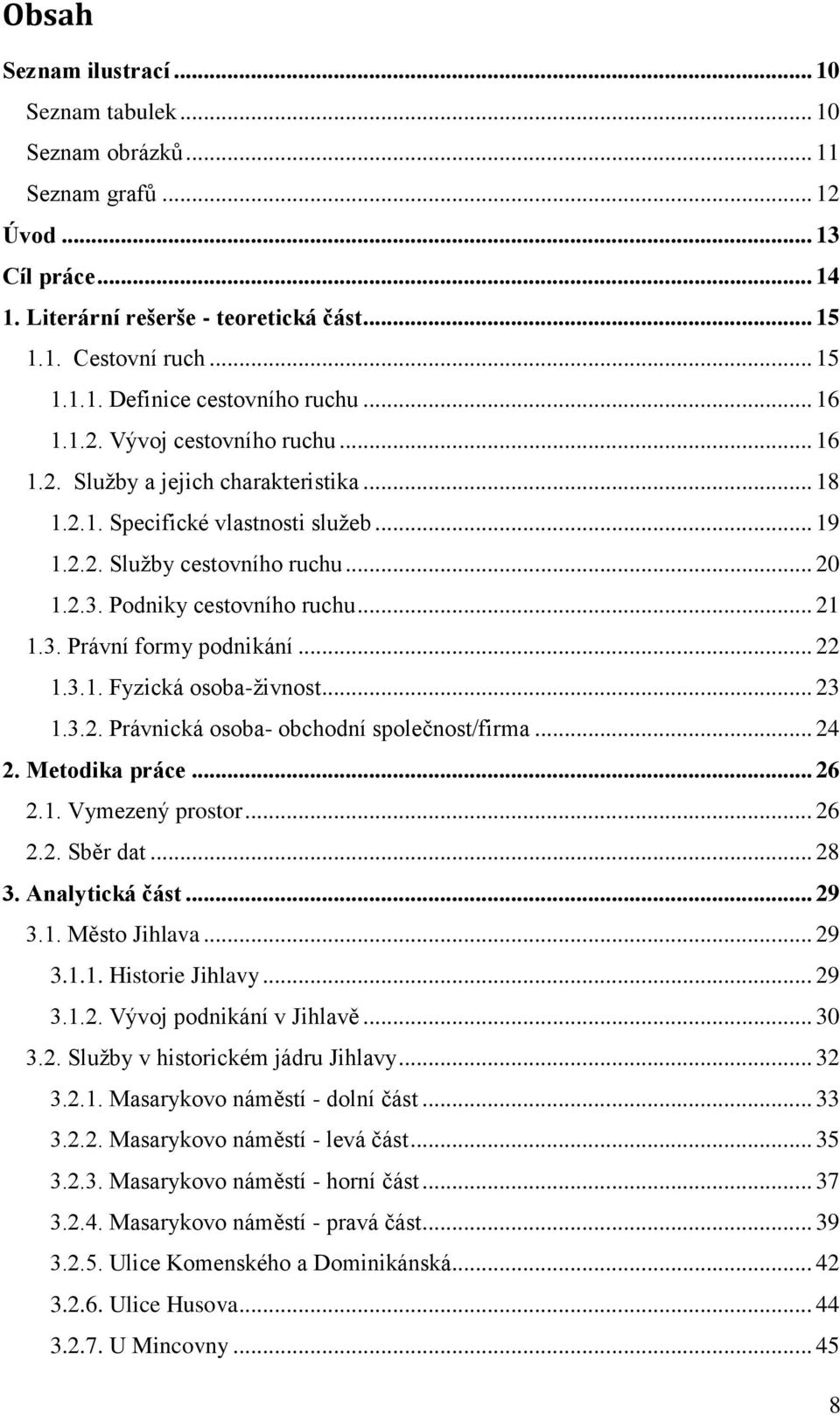 .. 21 1.3. Právní formy podnikání... 22 1.3.1. Fyzická osoba-živnost... 23 1.3.2. Právnická osoba- obchodní společnost/firma... 24 2. Metodika práce... 26 2.1. Vymezený prostor... 26 2.2. Sběr dat.