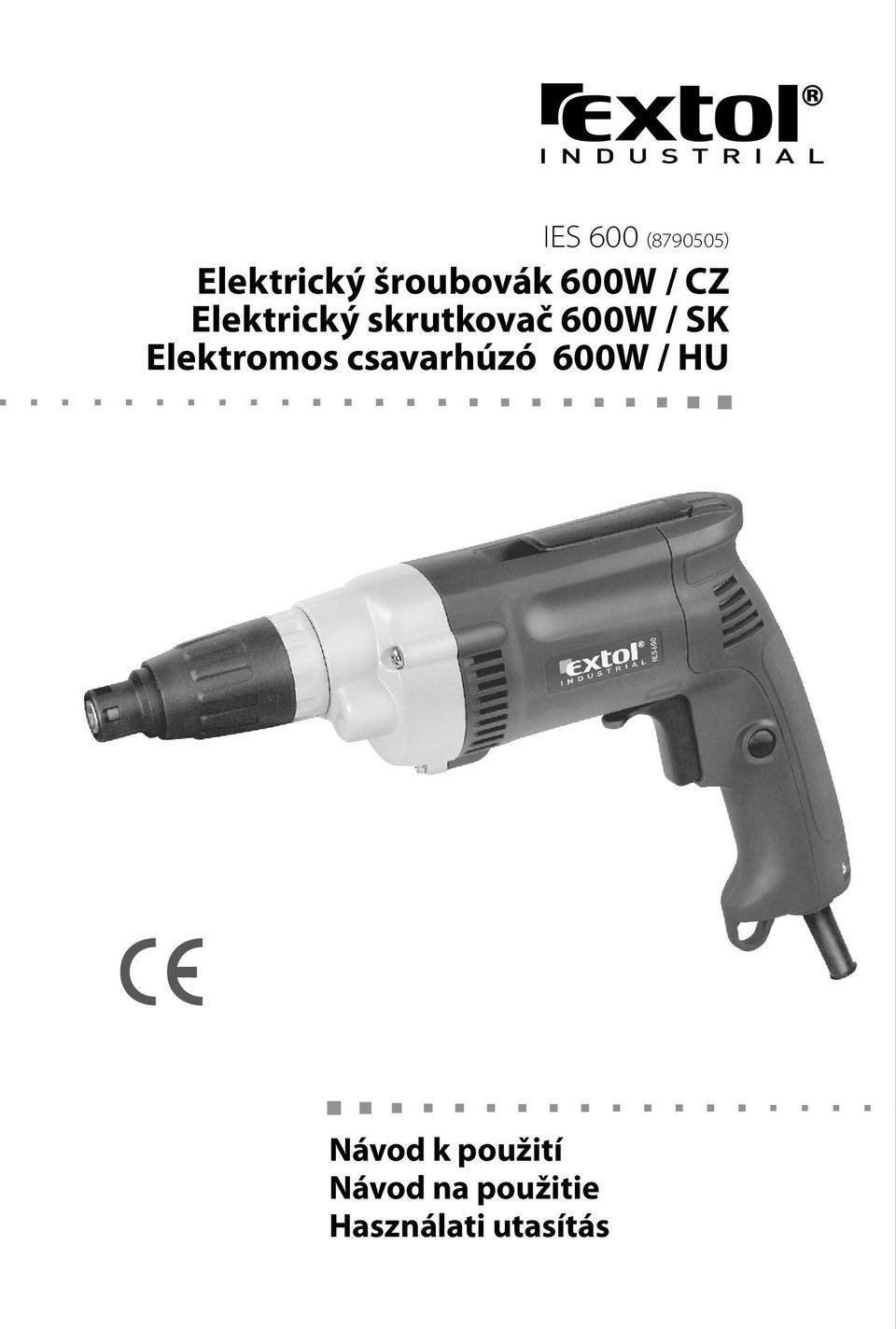 Elektromos csavarhúzó 600W / Návod k