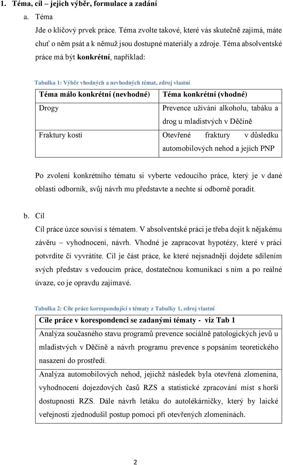 alkoholu, tabáku a drog u mladistvých v Děčíně Fraktury kostí Otevřené fraktury v důsledku automobilových nehod a jejich PNP Po zvolení konkrétního tématu si vyberte vedoucího práce, který je v dané