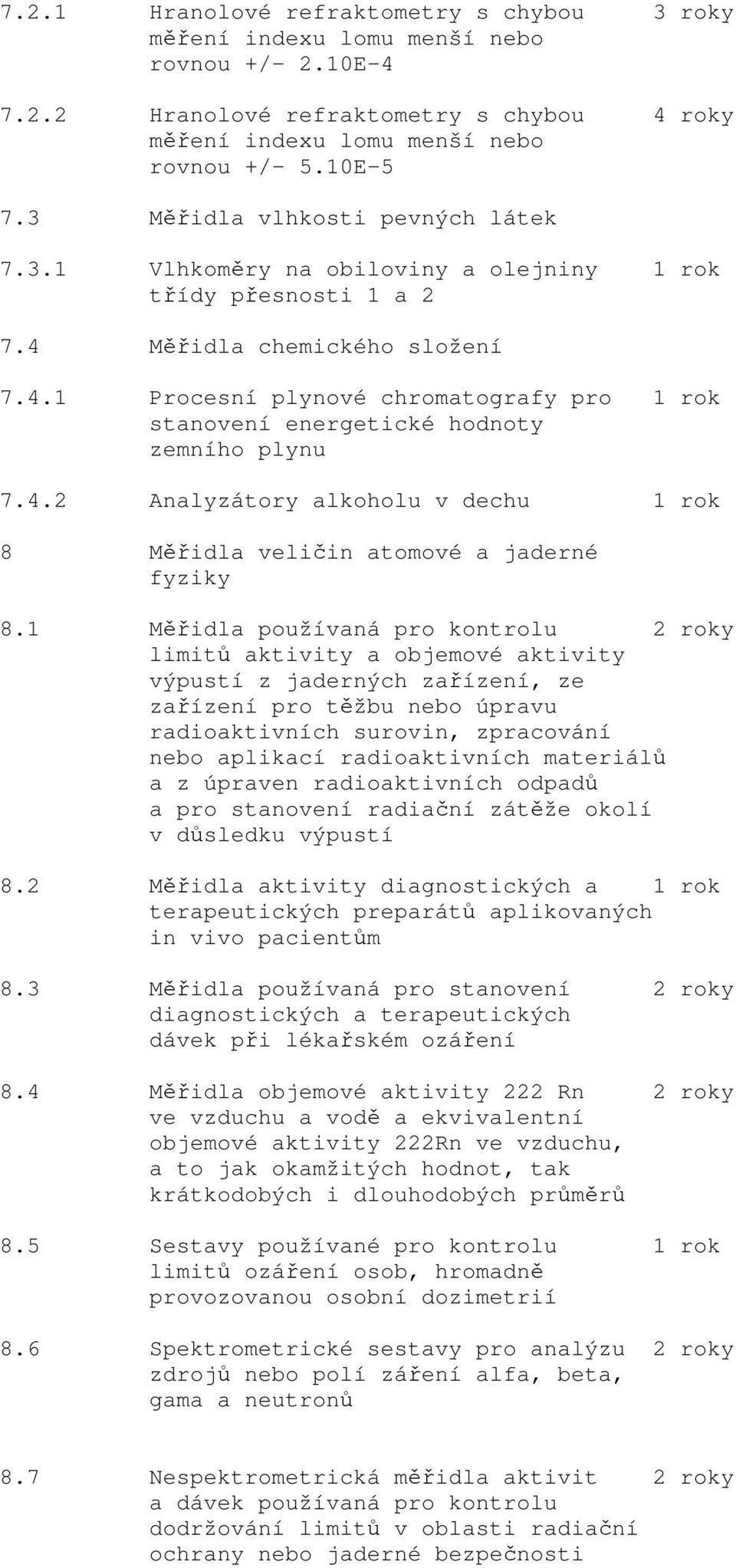 4.2 Analyzátory alkoholu v dechu 1 rok 8 Měřidla veličin atomové a jaderné fyziky 8.