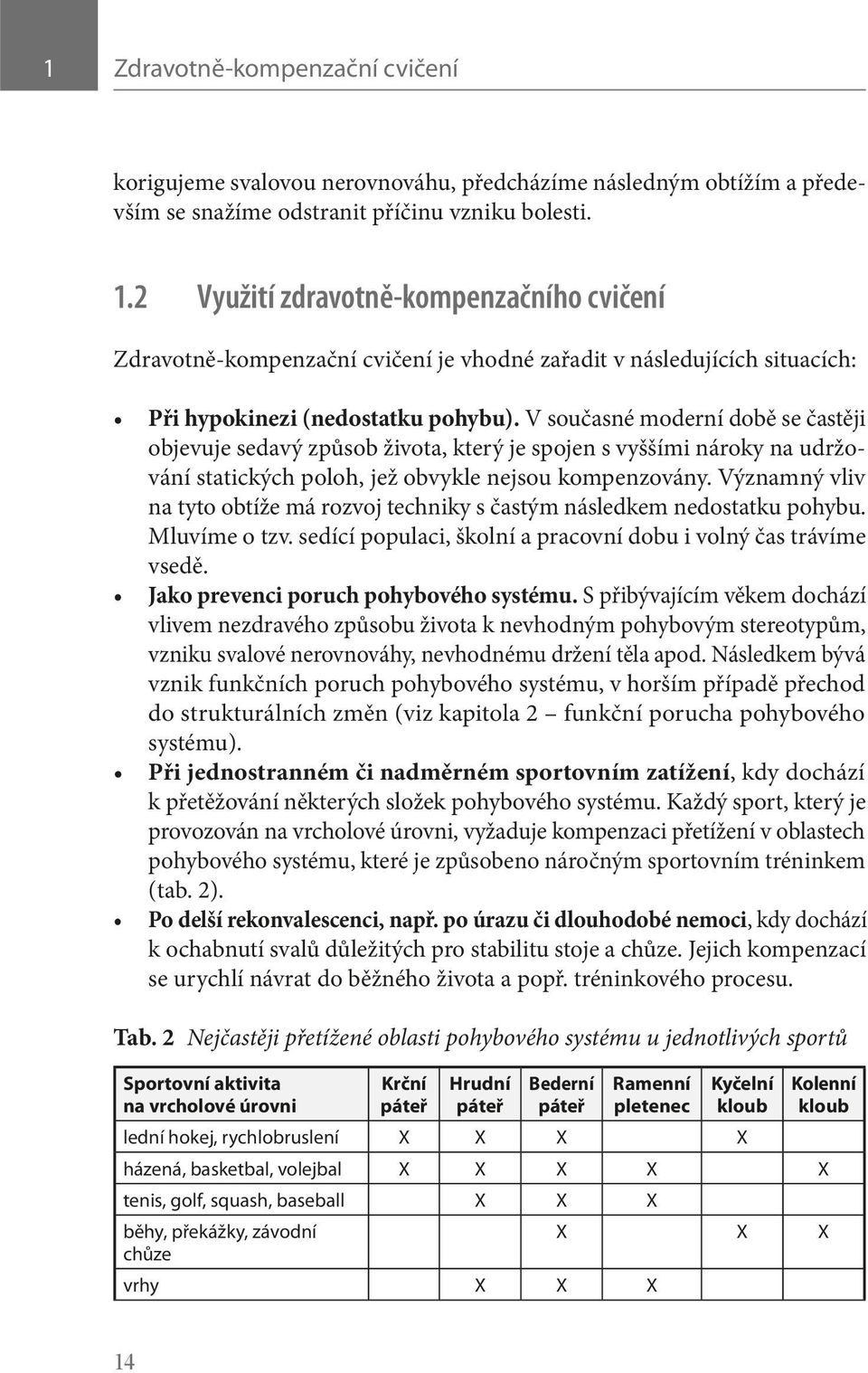 V současné moderní době se častěji objevuje sedavý způsob života, který je spojen s vyššími nároky na udržování statických poloh, jež obvykle nejsou kompenzovány.