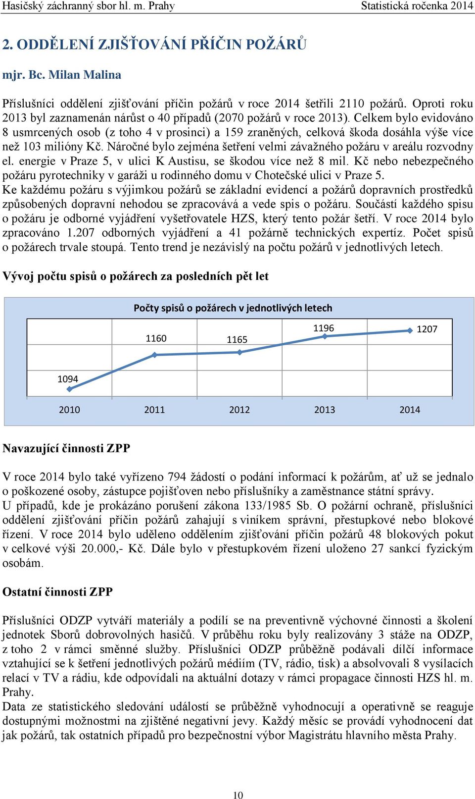 Celkem bylo evidováno 8 usmrcených osob (z toho 4 v prosinci) a 159 zraněných, celková škoda dosáhla výše více než 103 milióny Kč.