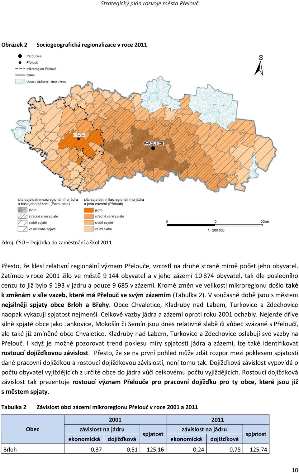 Zatímco v roce 2001 žilo ve městě 9 144 obyvatel a v jeho zázemí 10 874 obyvatel, tak dle posledního cenzu to již bylo 9 193 v jádru a pouze 9 685 v zázemí.