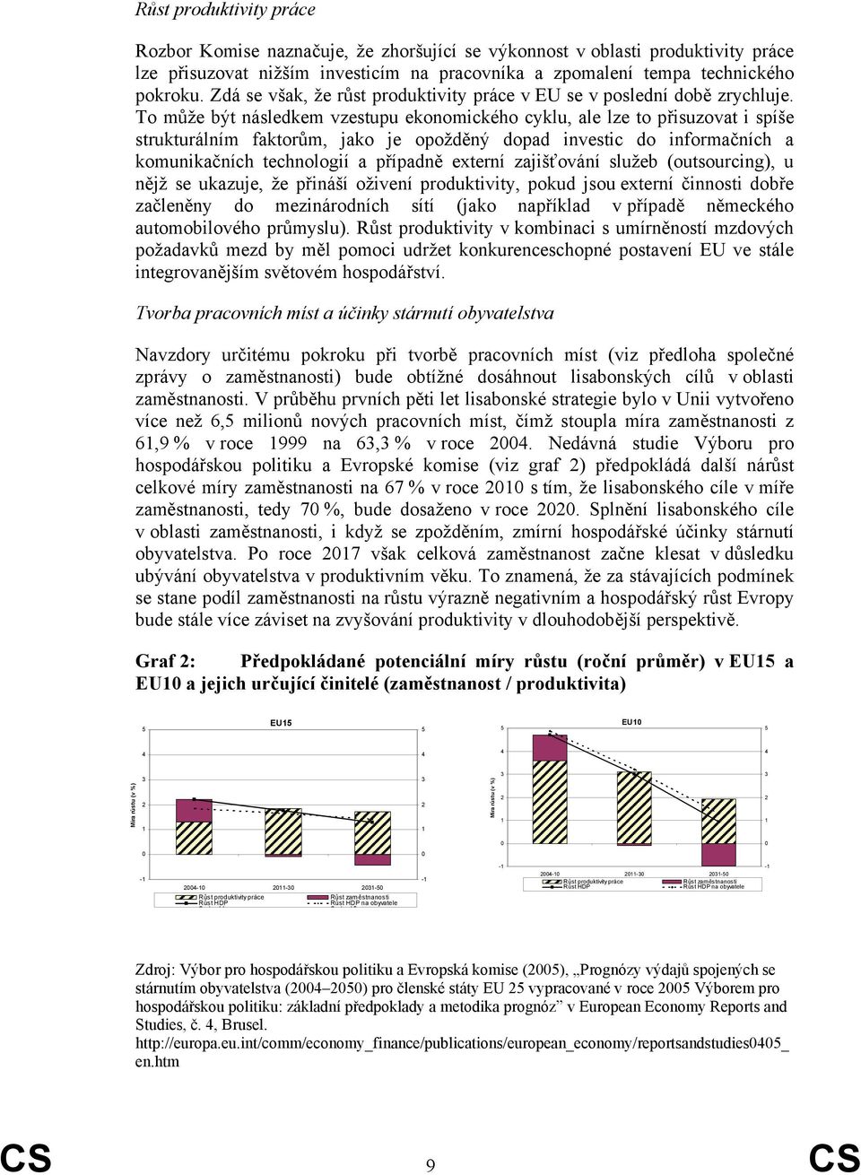 To může být následkem vzestupu ekonomického cyklu, ale lze to přisuzovat i spíše strukturálním faktorům, jako je opožděný dopad investic do informačních a komunikačních technologií a případně externí