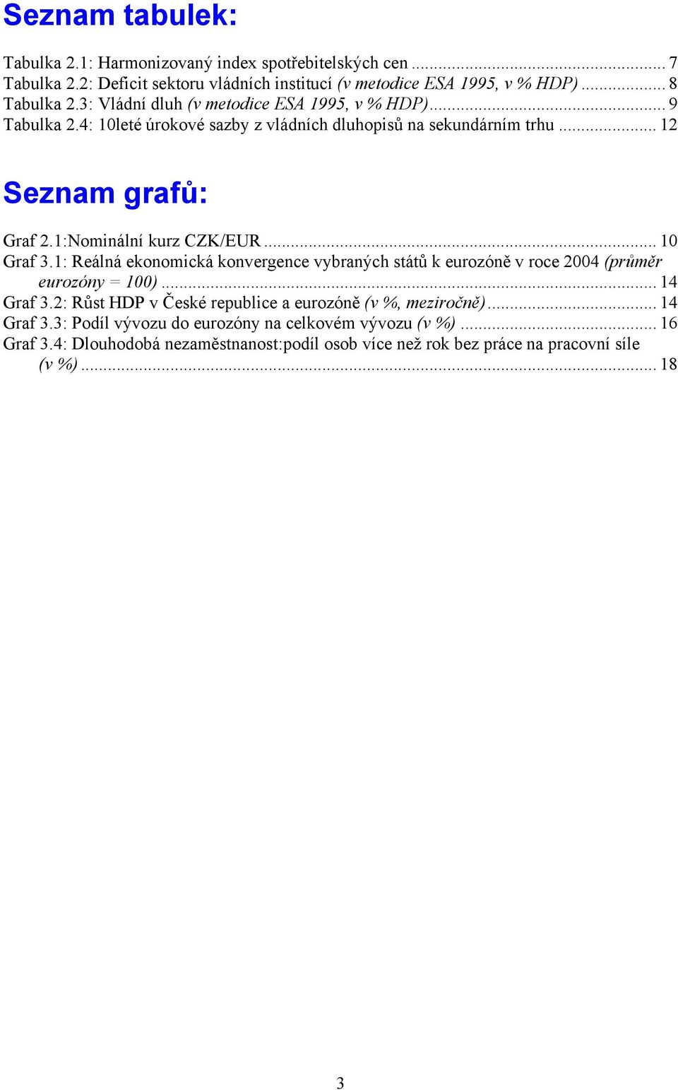 1:Nominální kurz CZK/EUR... 10 Graf 3.1: Reálná ekonomická konvergence vybraných států k eurozóně v roce 2004 (průměr eurozóny = 100)... 14 Graf 3.