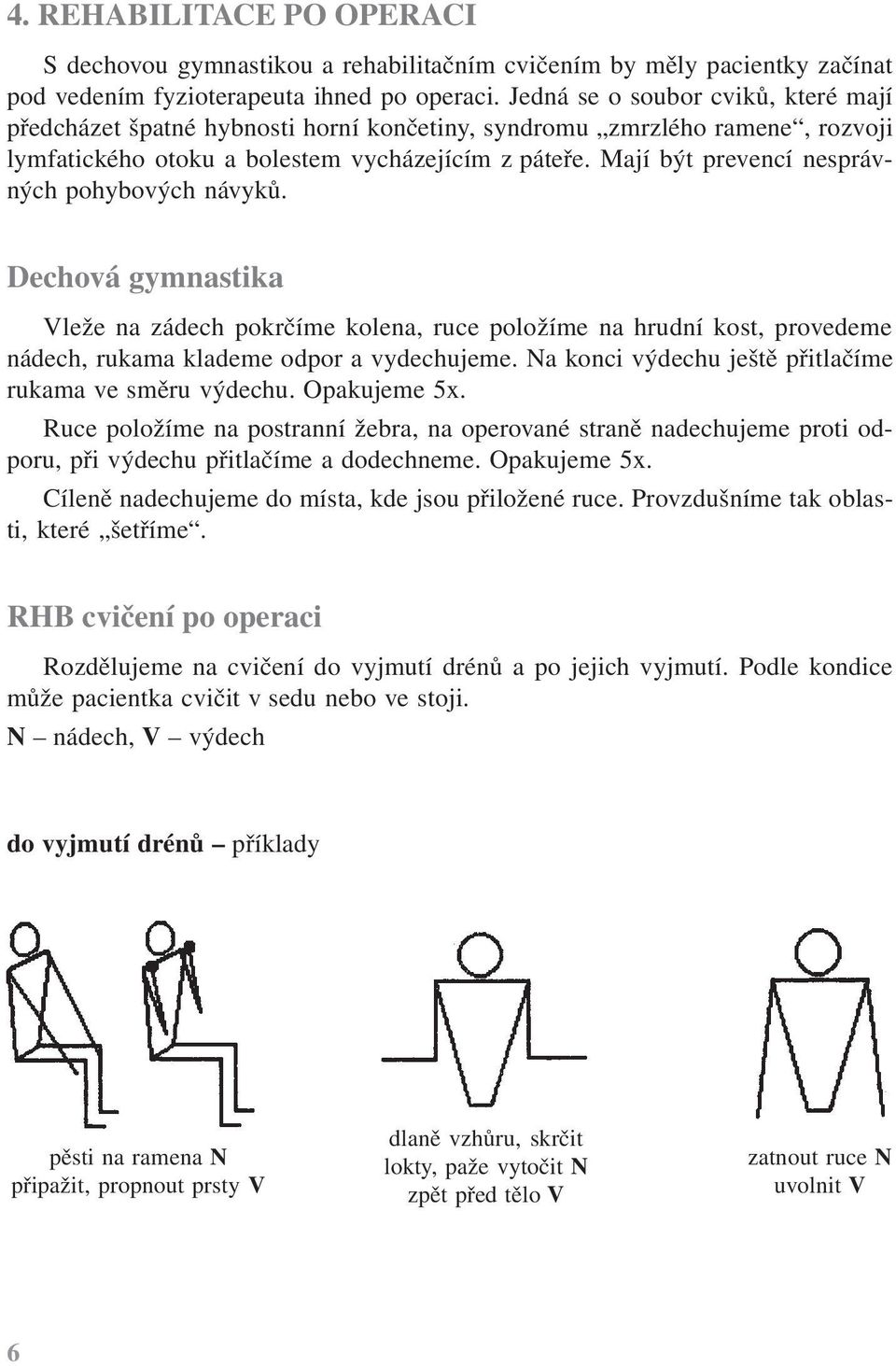 Mají být prevencí nesprávných pohybových návyků. Dechová gymnastika Vleže na zádech pokrčíme kolena, ruce položíme na hrudní kost, provedeme nádech, rukama klademe odpor a vydechujeme.