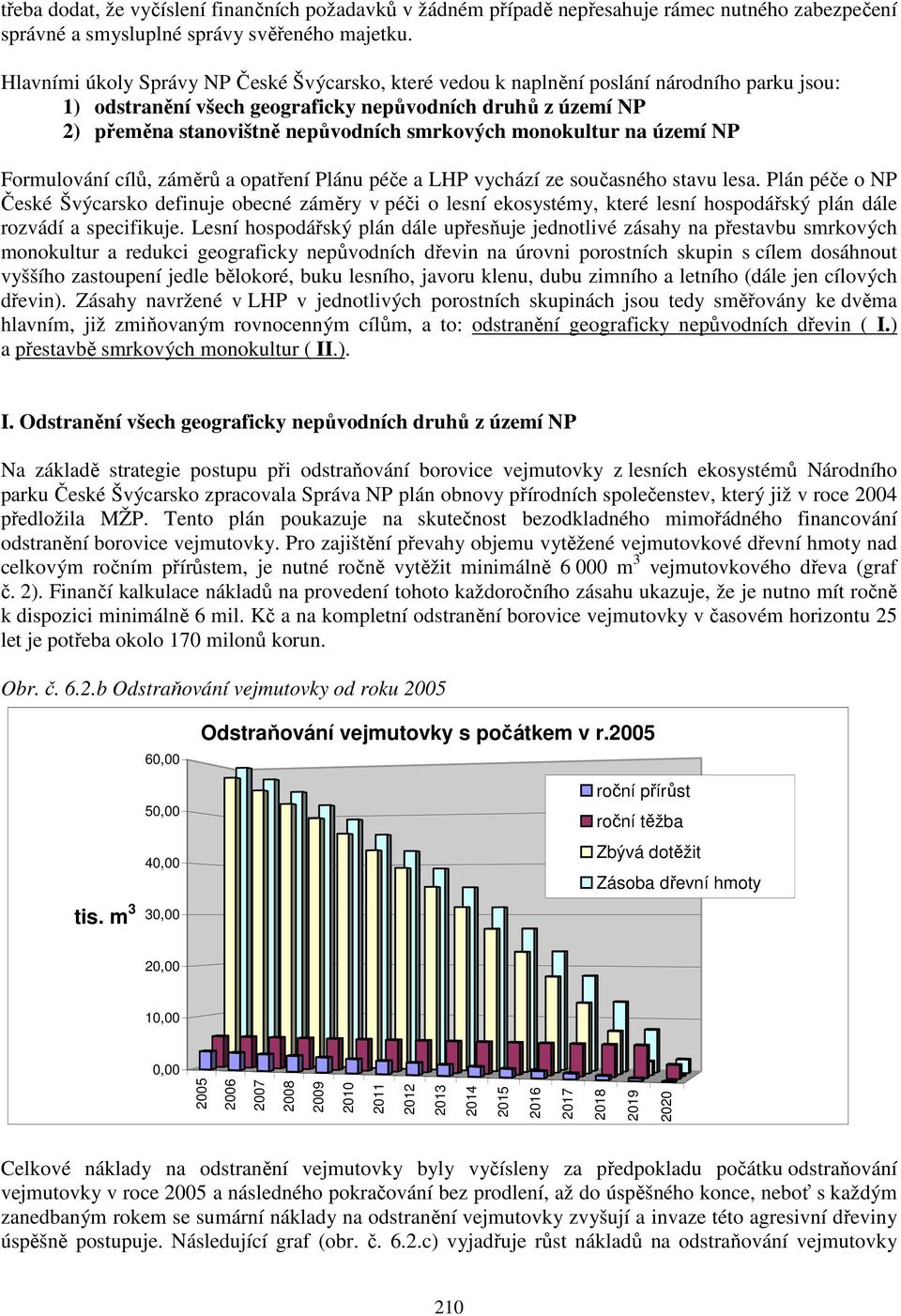 smrkových monokultur na území NP Formulování cílů, záměrů a opatření Plánu péče a LHP vychází ze současného stavu lesa.