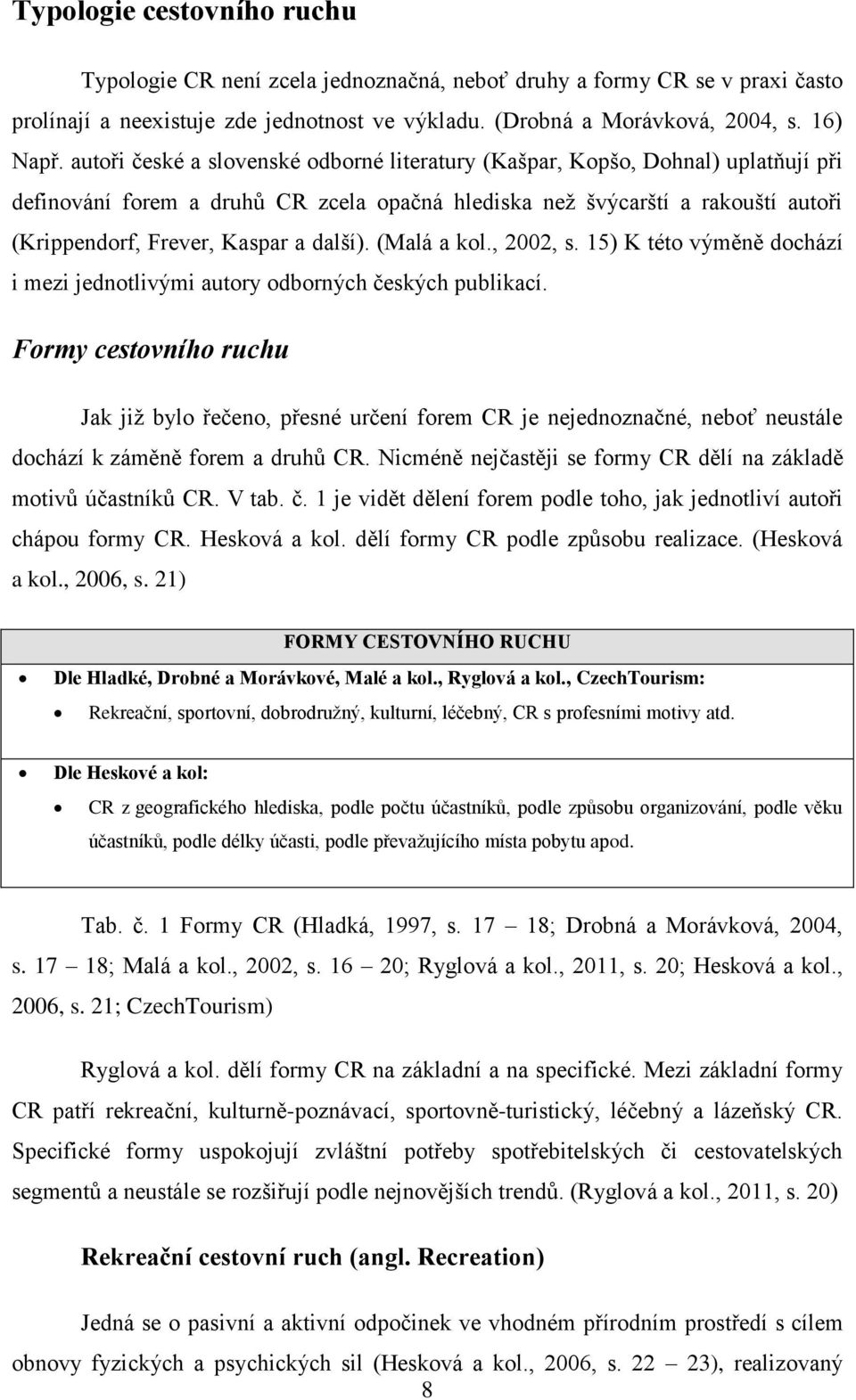 další). (Malá a kol., 2002, s. 15) K této výměně dochází i mezi jednotlivými autory odborných českých publikací.