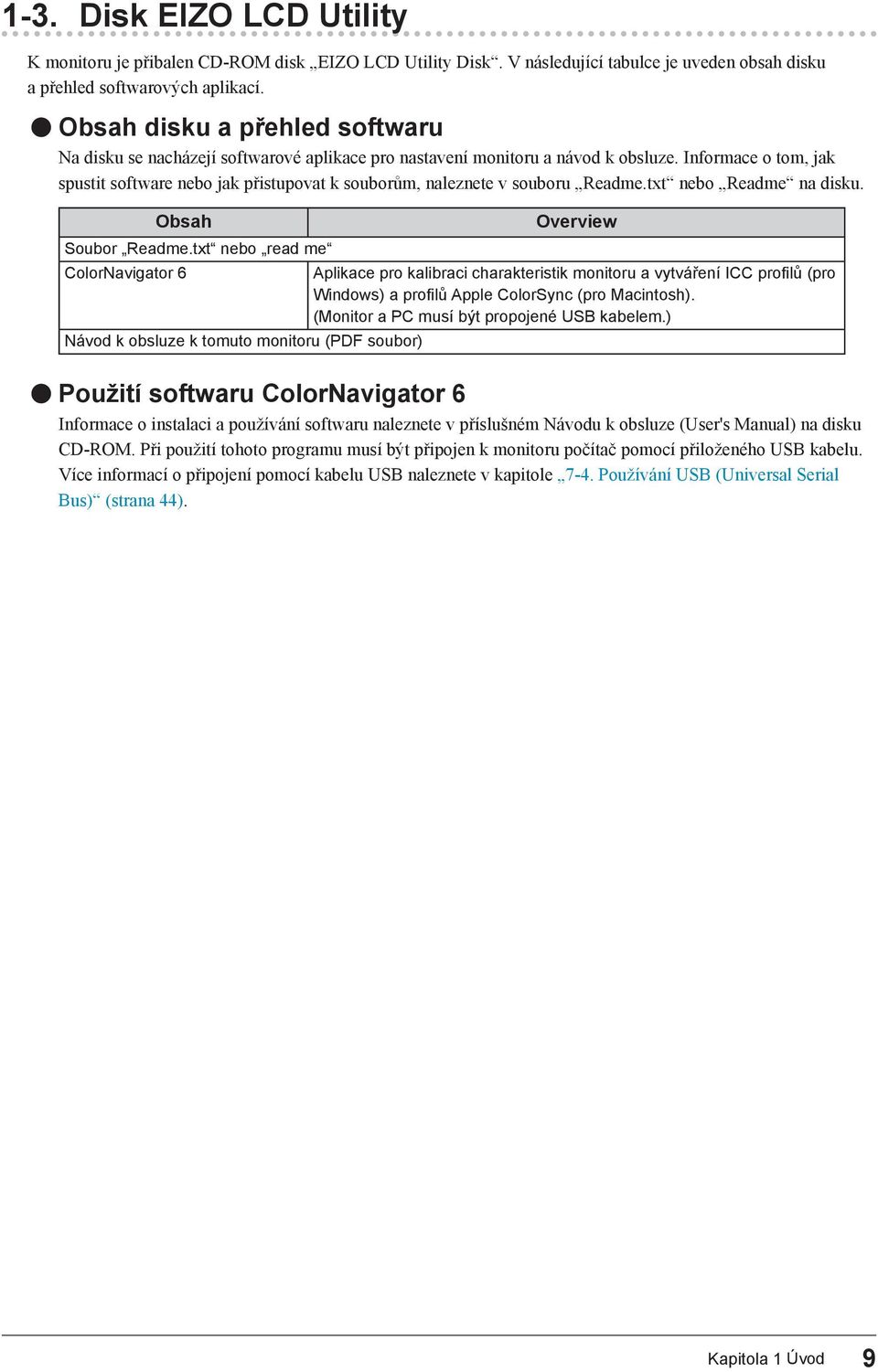 Informace o tom, jak spustit software nebo jak přistupovat k souborům, naleznete v souboru Readme.txt nebo Readme na disku. Obsah Overview Soubor Readme.