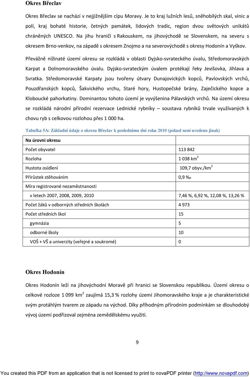 Na jihu hraničí s Rakouskem, na jihovýchodě se Slovenskem, na severu s okresem Brno-venkov, na západě s okresem Znojmo a na severovýchodě s okresy Hodonín a Vyškov.