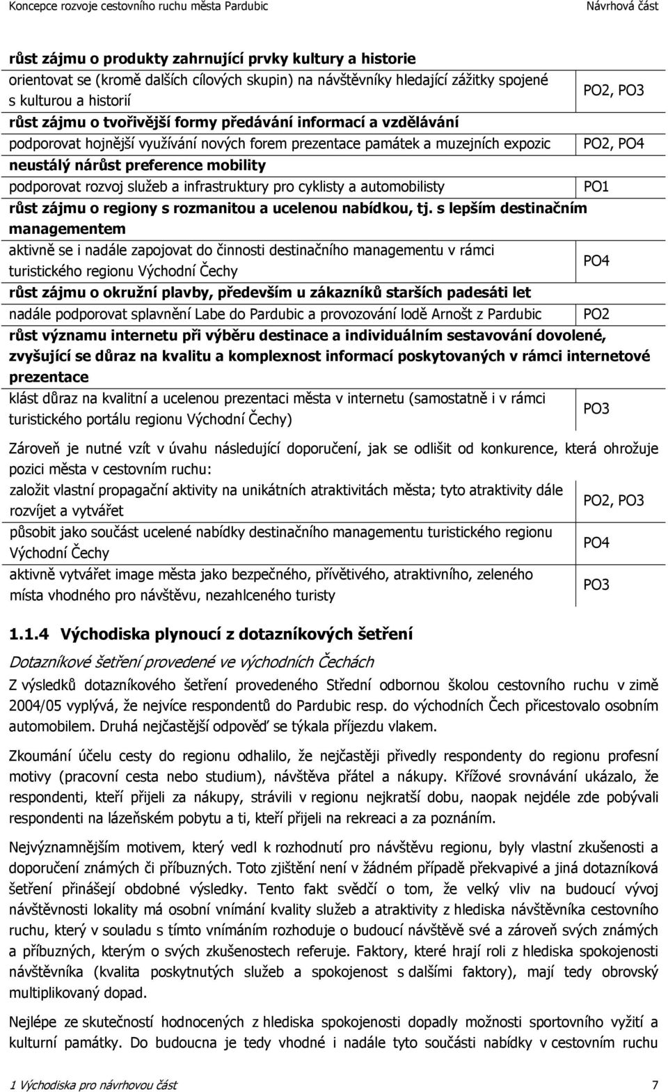 cyklisty a automobilisty růst zájmu o regiony s rozmanitou a ucelenou nabídkou, tj.