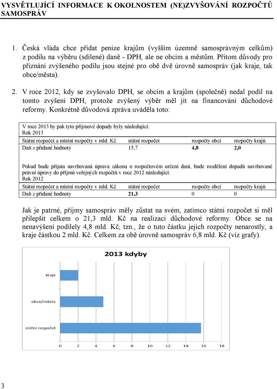 Přitom důvody pro přiznání zvýšeného podílu jsou stejné pro obě dvě úrovně samospráv (jak kraje, tak obce/města). 2.