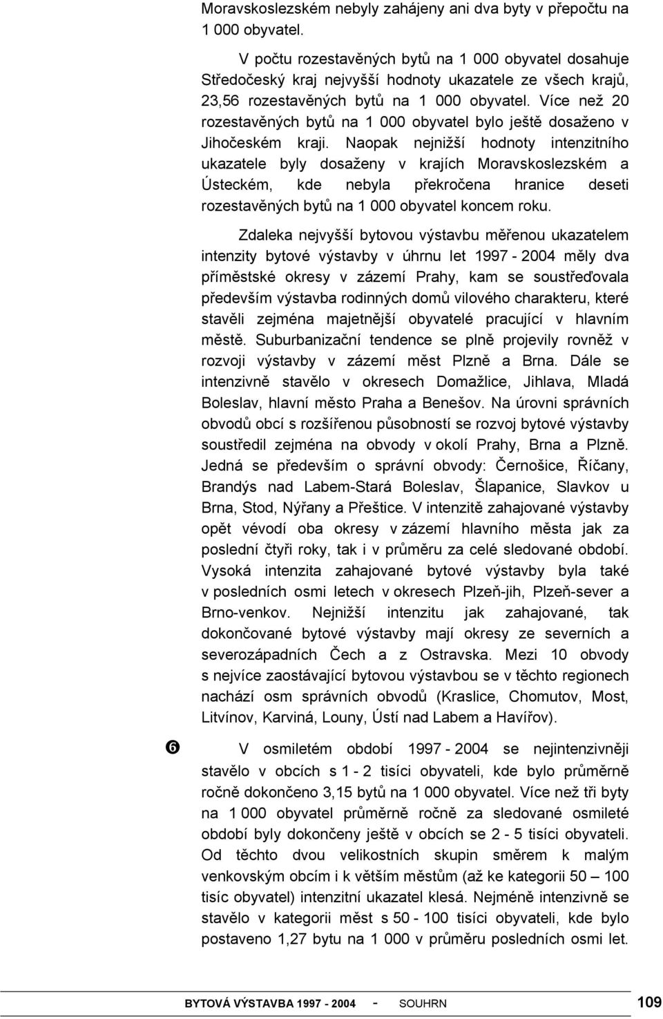 Více než 20 rozestavěných bytů na 1 000 obyvatel bylo ještě dosaženo v Jihočeském kraji.