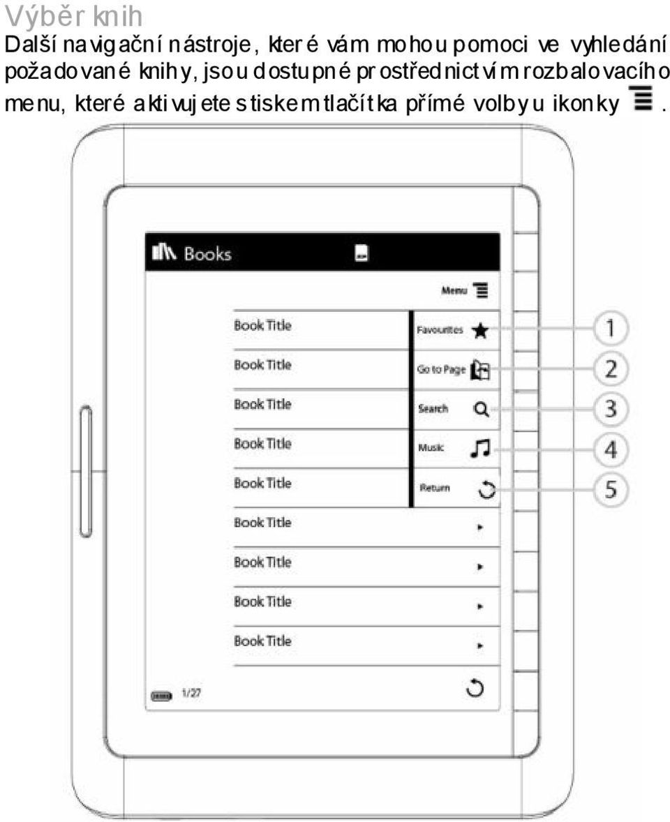 dostupné pr ostřednictvím rozbalovacího menu,