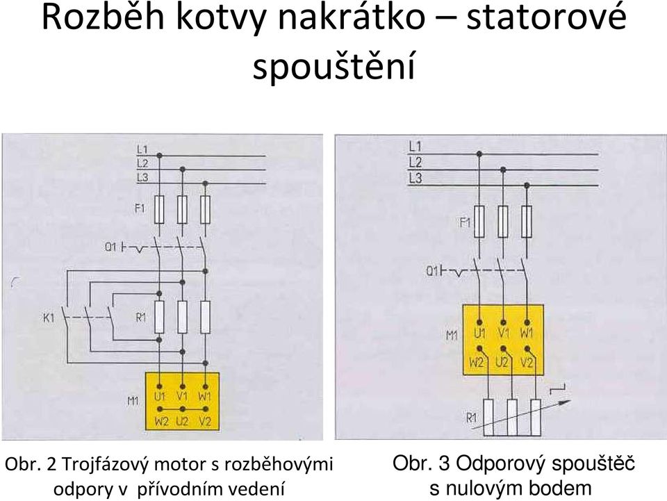 2 Trojfázový motor srozběhovými