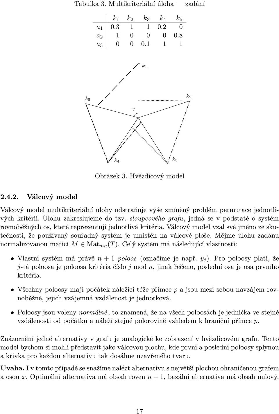 Válcový model vzal své jméno ze skutečnosti, že používaný souřadný systém je umístěn na válcové ploše. Mějme úlohu zadánu normalizovanou maticí M Mat mn (T ).