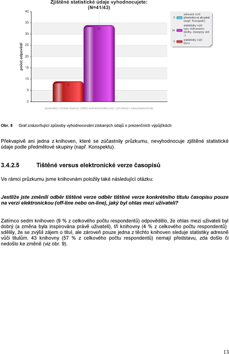 5 Tištěné versus elektronické verze časopisů Ve rámci průzkumu jsme knihovnám položily také následující otázku: Jestliže jste změnili odběr tištěné verze odběr tištěné verze konkrétního titulu