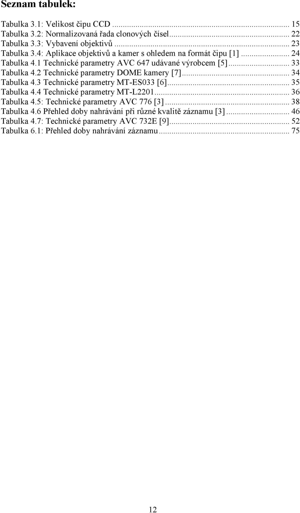 2 Technické parametry DOME kamery [7]...34 Tabulka 4.3 Technické parametry MT-ES033 [6]...35 Tabulka 4.4 Technické parametry MT-L2201...36 Tabulka 4.