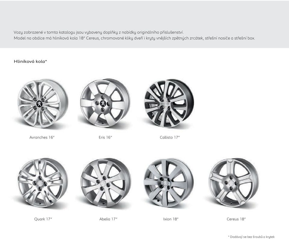 Model na obálce má hliníková kola 18 Cereus, chromované kliky dveří i kryty vnějších