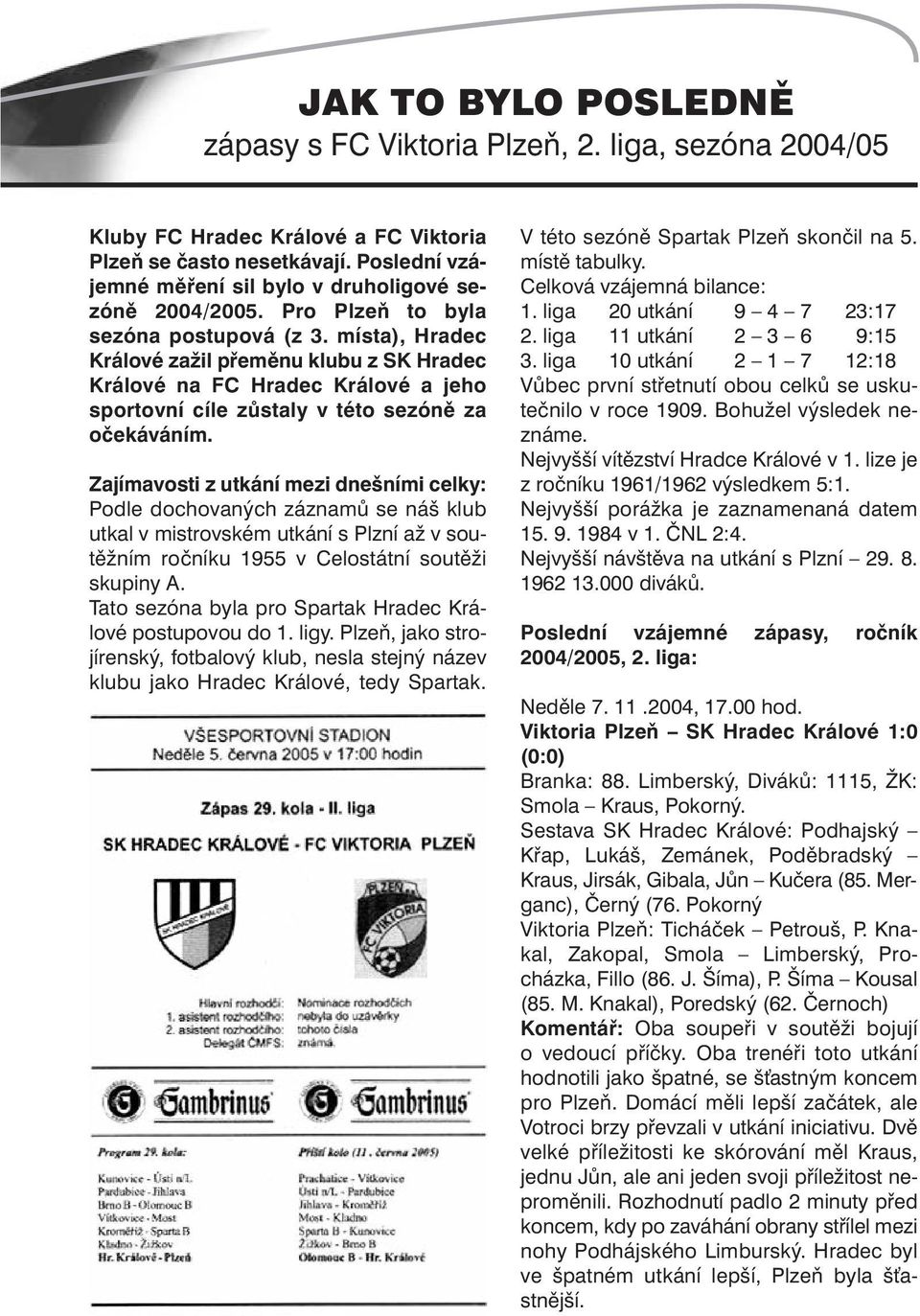 místa), Hradec Králové zažil přeměnu klubu z SK Hradec Králové na FC Hradec Králové a jeho sportovní cíle zůstaly v této sezóně za očekáváním.