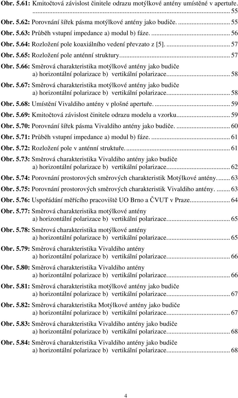 .. 58 Obr. 5.67: Směrová charakteristika motýlkové antény jako budiče a) horizontální polarizace b) vertikální polarizace... 58 Obr. 5.68: Umístění Vivaldiho antény v plošné apertuře.... 59 Obr. 5.69: Kmitočtová závislost činitele odrazu modelu a vzorku.