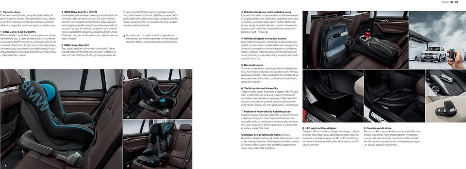 BMW Junior Seat s ISOFIX Dětská sedačka Junior Seat v barevných provedeních černá/modrá (obr.