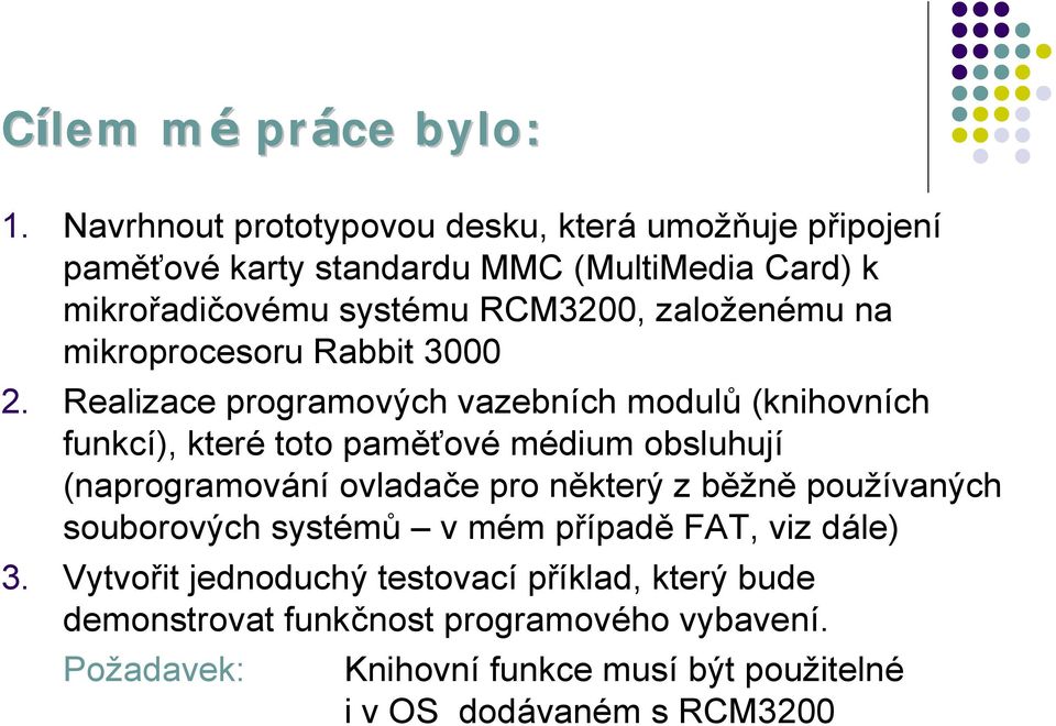 mu na mikroprocesoru Rabbit 3000 2.