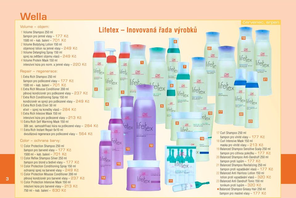 jmné vlsy 220 Kã Liftx Inovovná řd výrobů 1 6 7 20 ãrvn, srpn 19 3 Rpir rgnr: 5 Extr Rih Shmpoo 250 ml šmpon pro pošozné vlsy 177 Kã 1500 ml b.