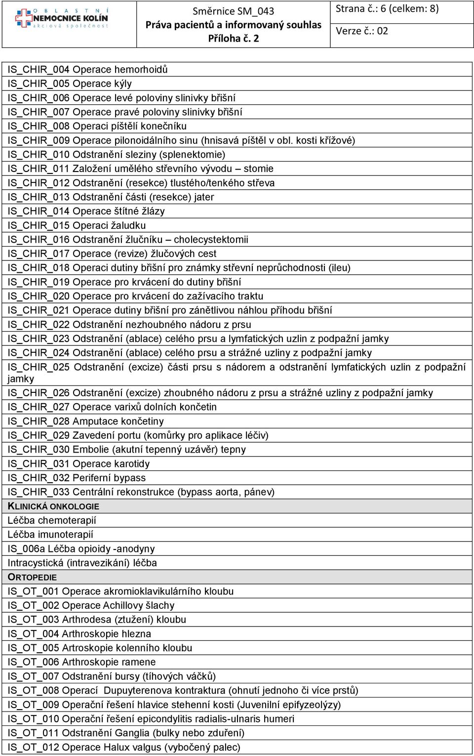 píštělí konečníku IS_CHIR_009 Operace pilonoidálního sinu (hnisavá píštěl v obl.