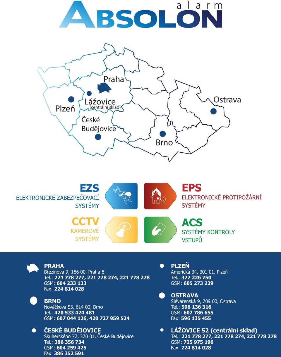 : 420 533 424 481 GSM: 607 044 126, 420 727 959 524 ČESKÉ BUDĚJOVICE Skuherského 72, 370 01, České Budějovice Tel.